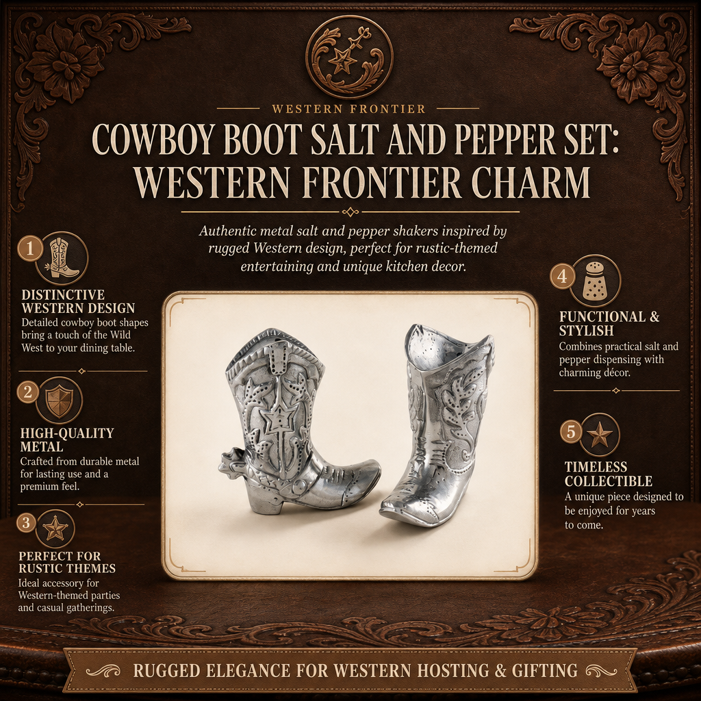 Arthur Court Designs - Cowboy Boot Salt and Pepper Set