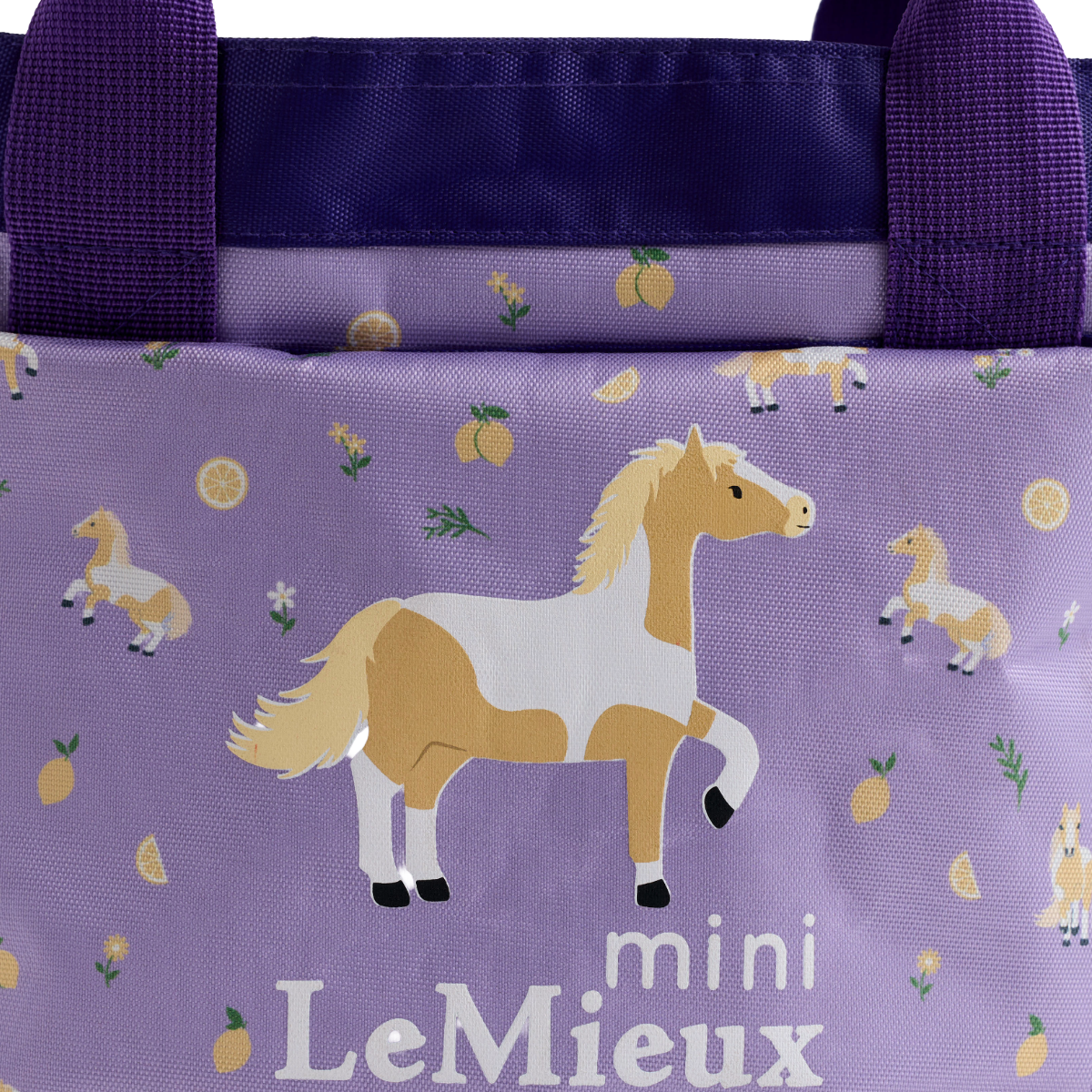 LeMieux Mini Lemon Grooming Set close-up view in Lilac