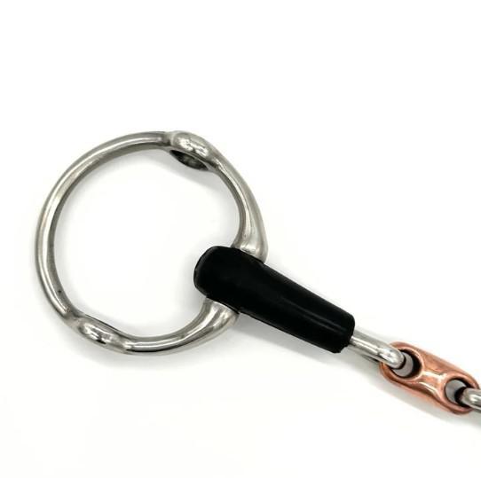 AJR Rubber Copper French Link Fixed Gag Bit