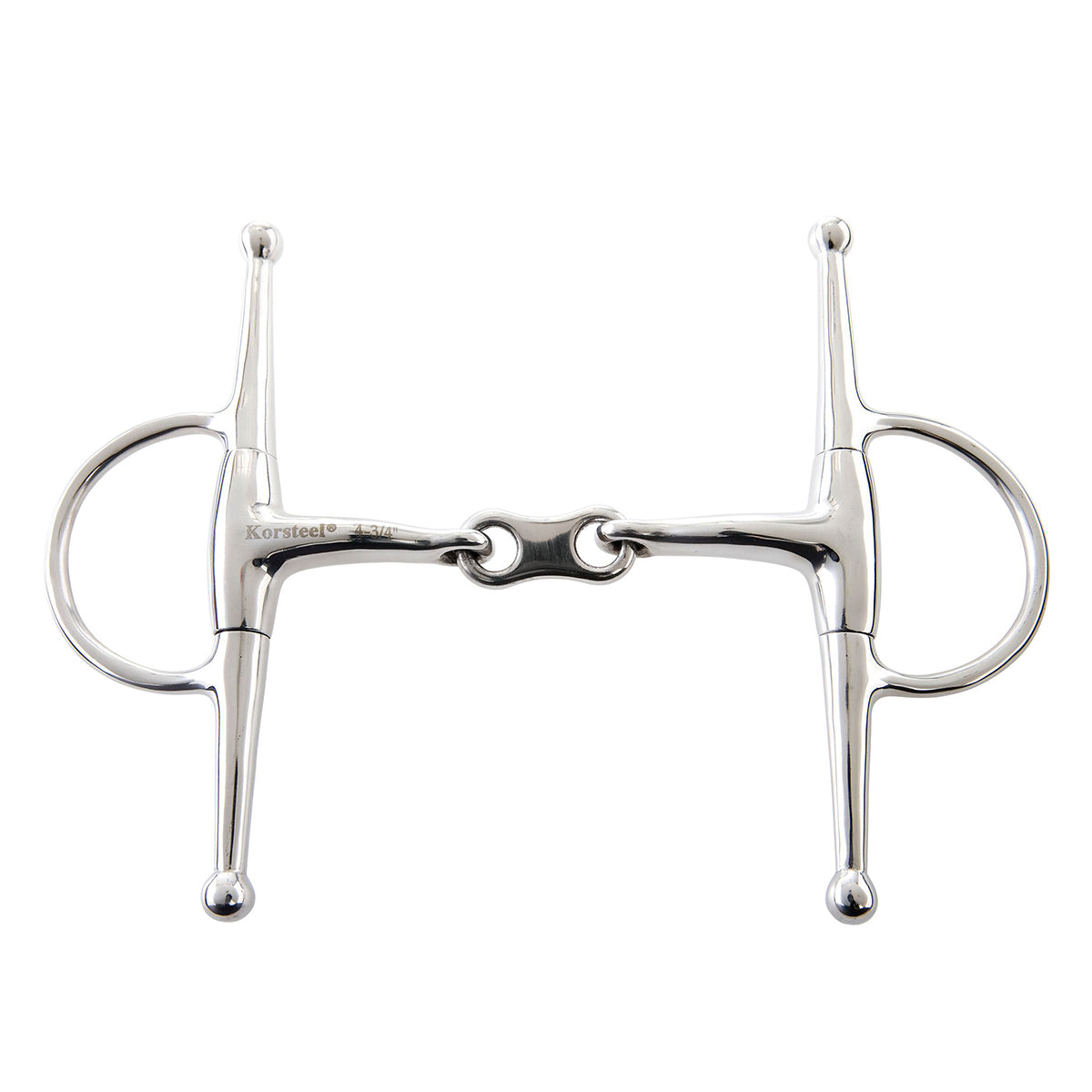 Korsteel Stainless Steel French Link Full Cheek Snaffle Bit