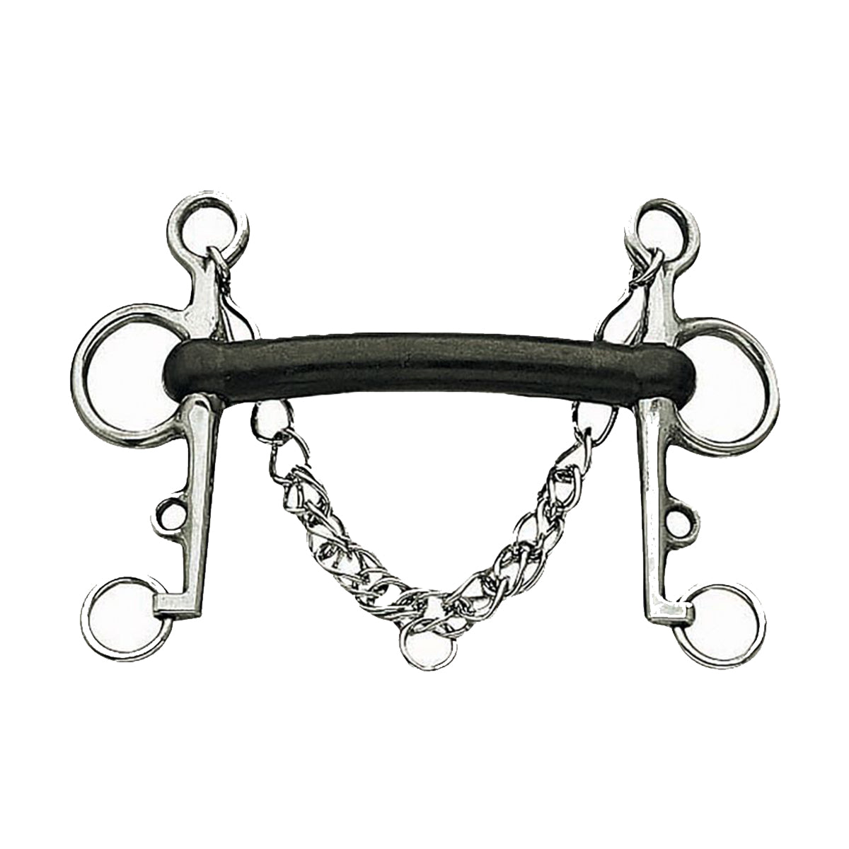 Korsteel Hard Rubber Mullen Mouth Pelham Bit