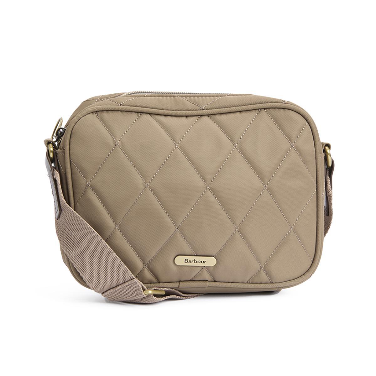 Barbour Quilted Crossbody Bag, New Sand, front view