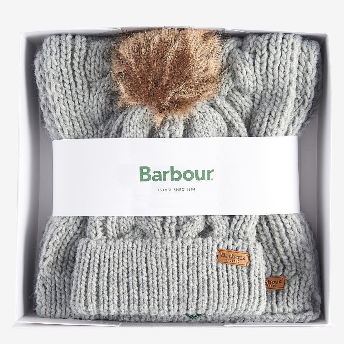 Barbour Penshaw Beanie & Scarf Gift Set