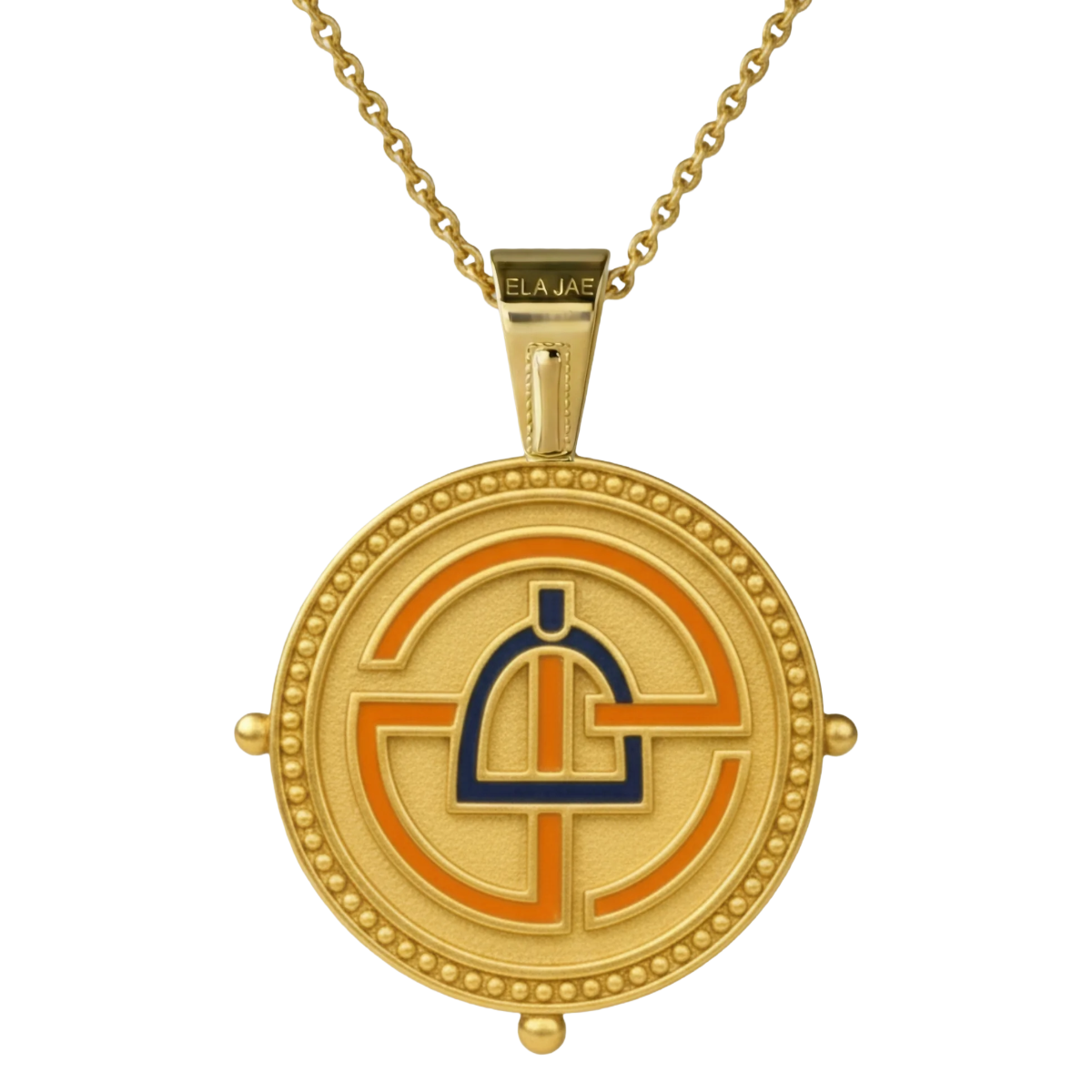 Ela Jae Classic Orange and Blue Amulet