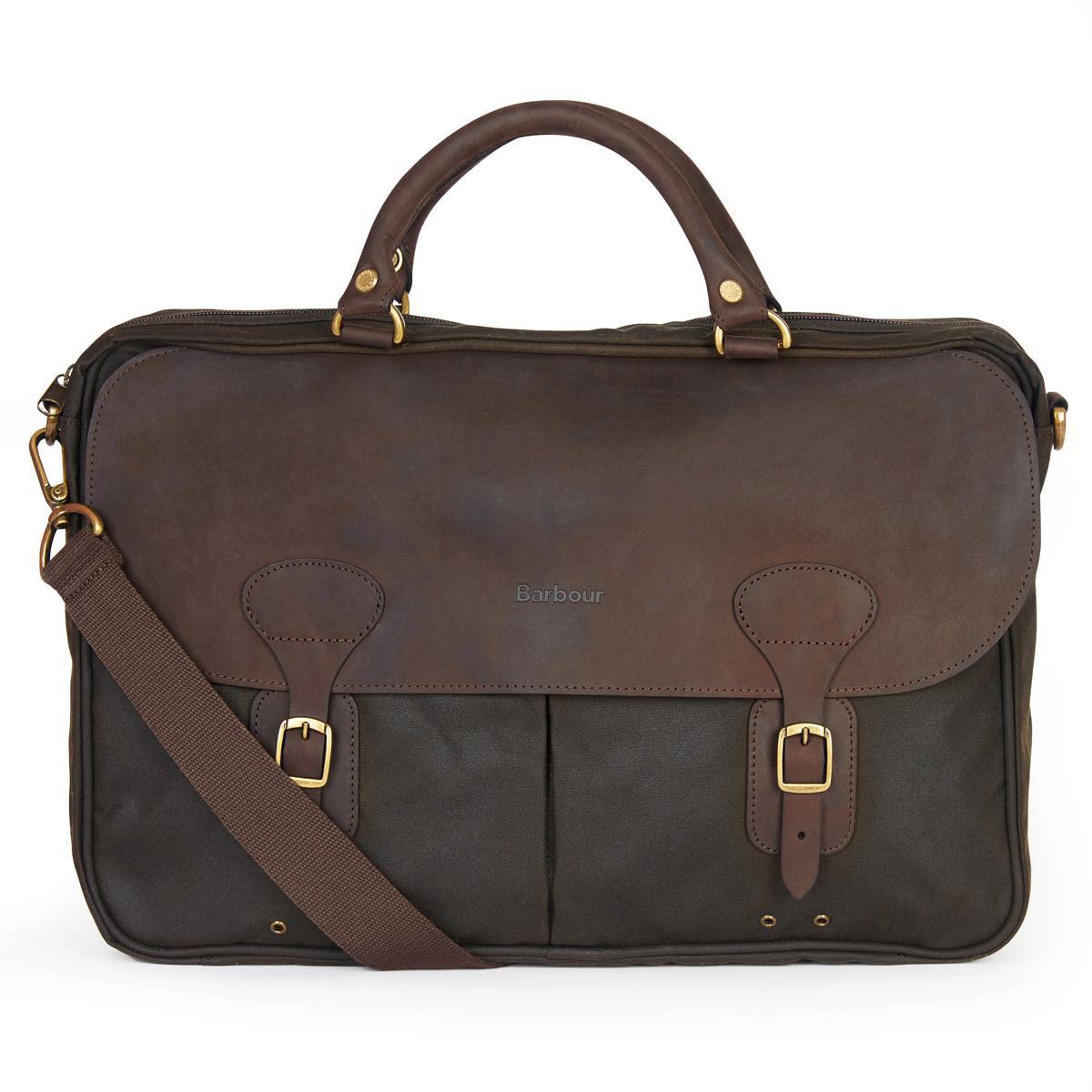 Barbour Wax Leather Briefcase