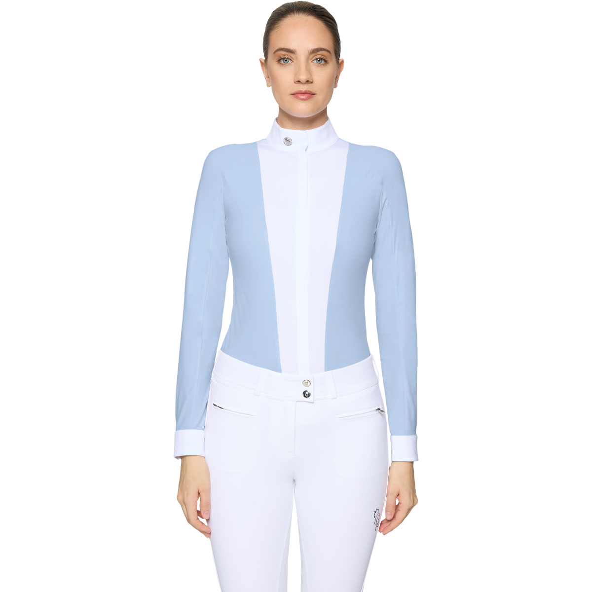 Samshield Women's Lucia Sport Long Sleeve Show Shirt, Cashmere blue, front view