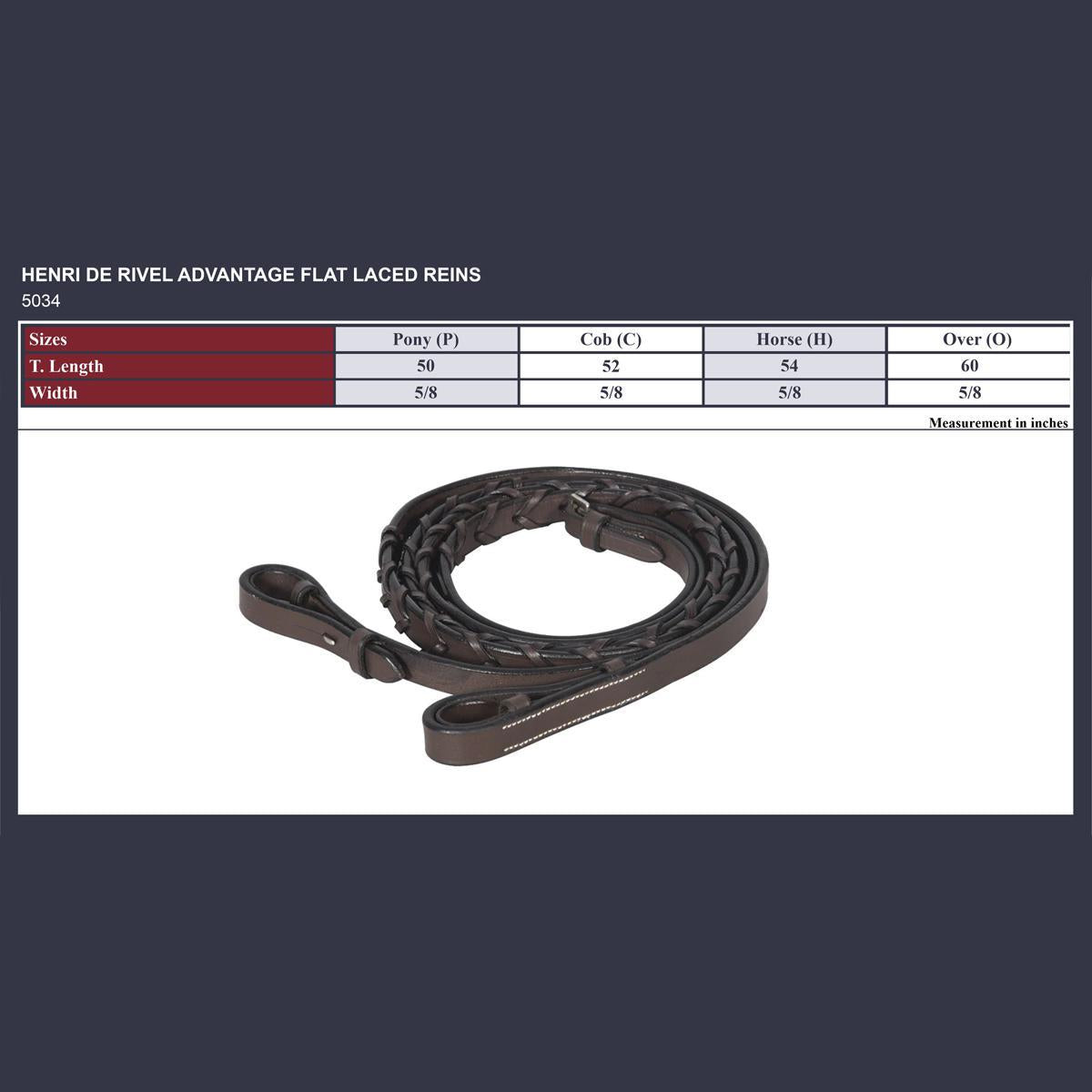 HDR Advantage Flat Laced Reins