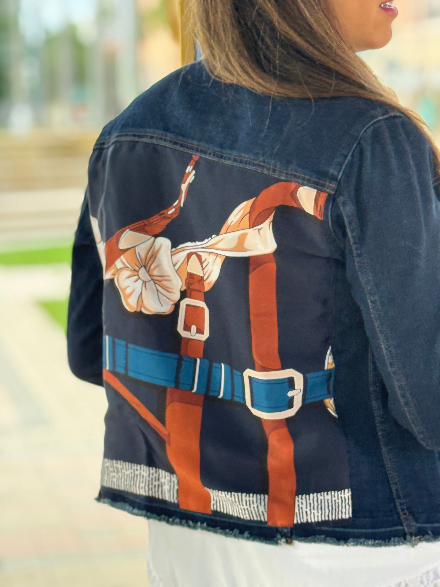 Stacy Bradley Design, The Dark Denim Jacket - Navy Strap & Buckle