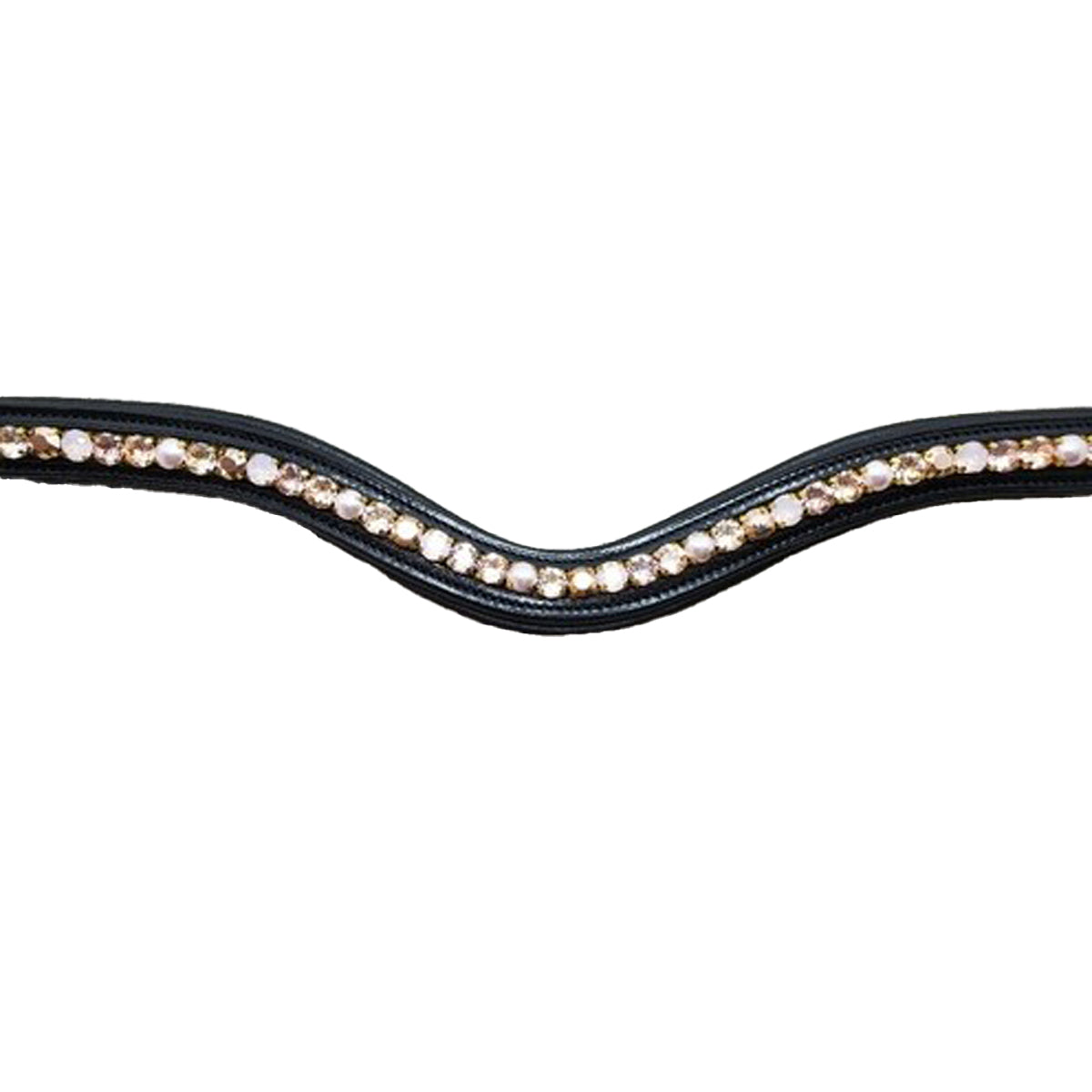 Red Barn by KL Select Curved Rose Pearl Browband