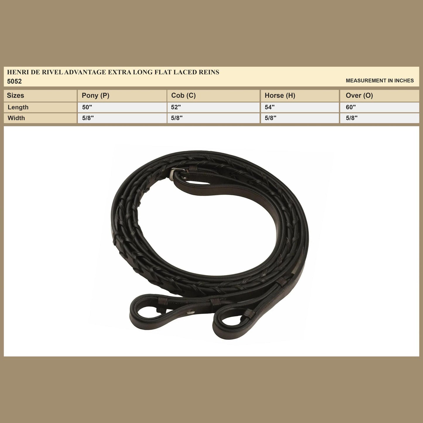 HDR Advantage Extra Long Flat Laced Reins