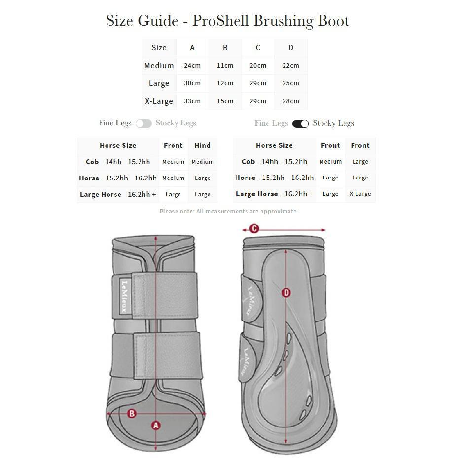 LeMieux ProShell Brushing Boots Black