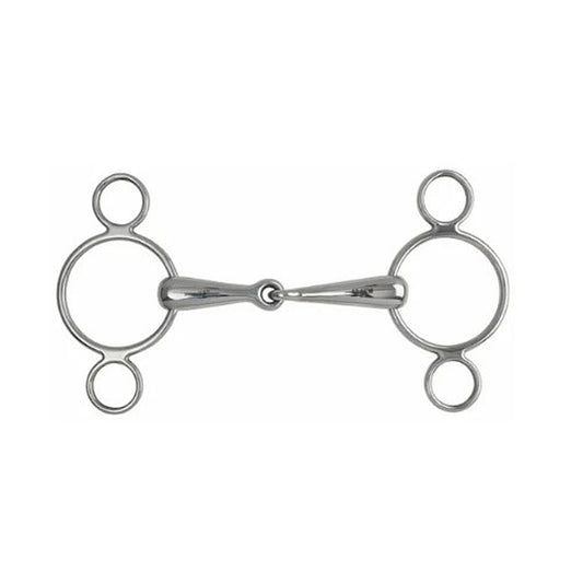 Shires Hollow Mouth 2-Ring Gag Bit