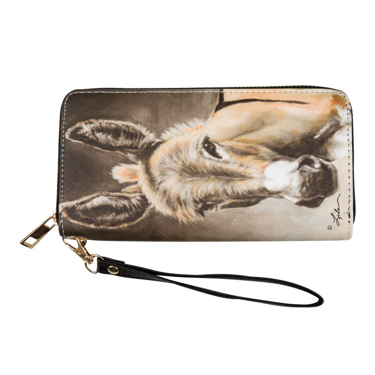 AWST Int'l "Lila" Donkey Head Wallet With Wristlet