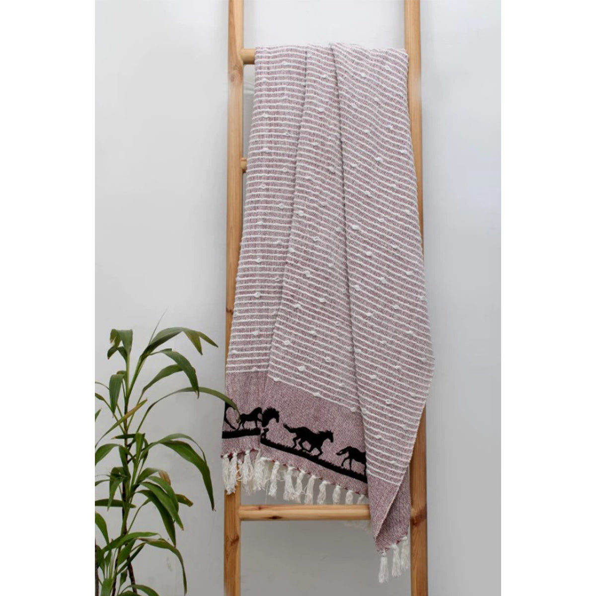 AWST Int'l Cotton Throw with Horses