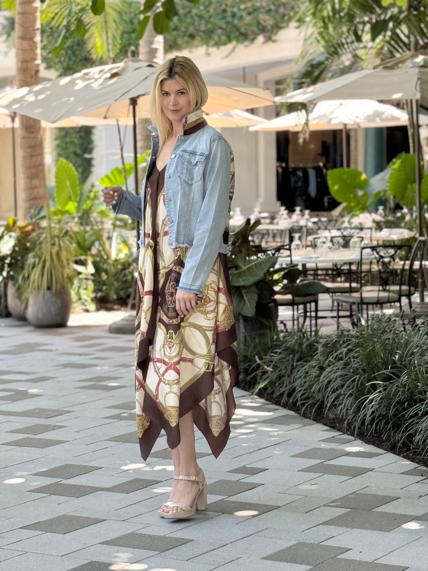 Stacy Bradley Design - Silk Dress - Olive Stirrup