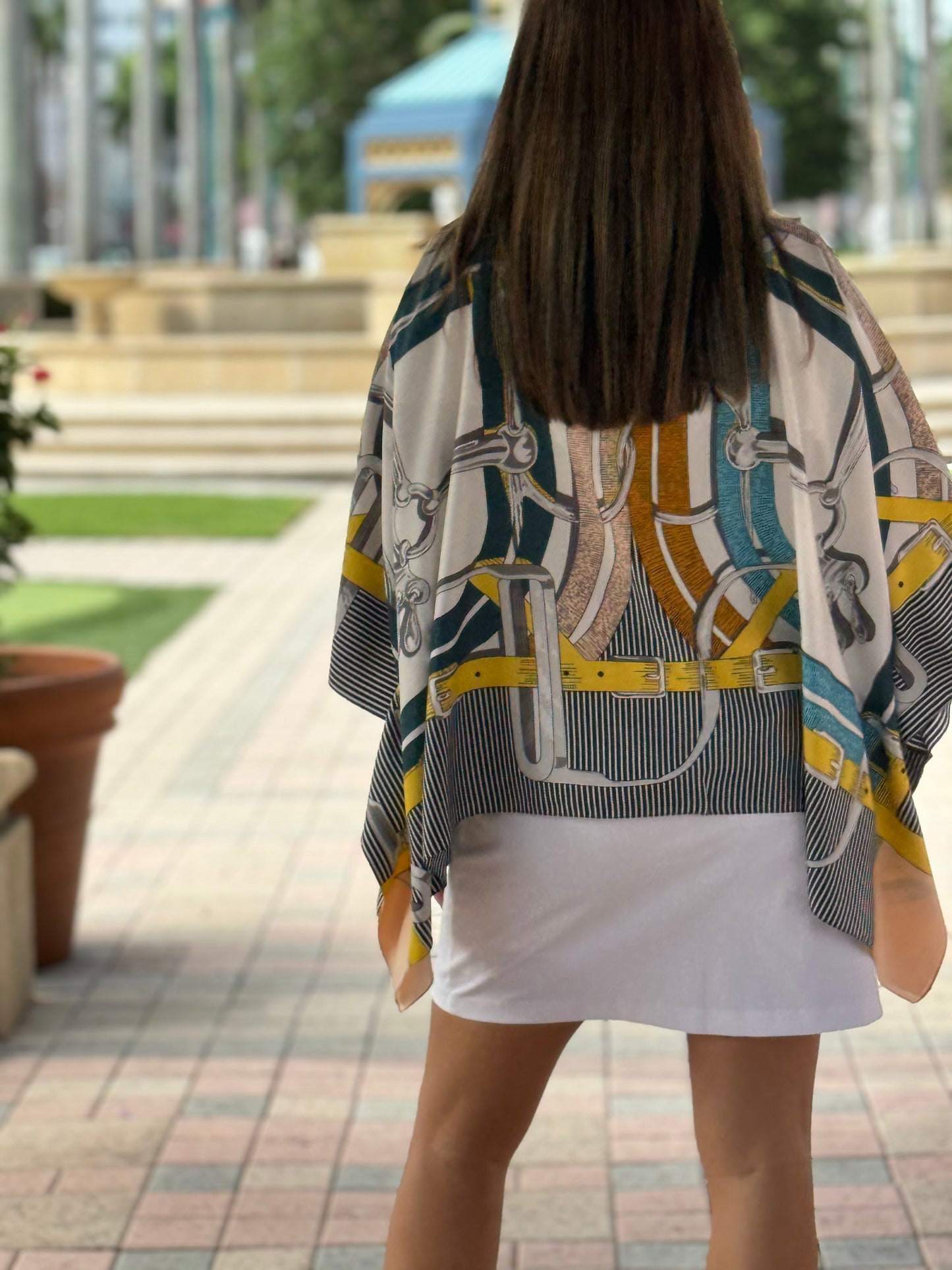 Stacy Bradley Design - Tunic - Bit Greens & Taupe