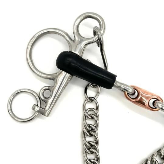 AJR Rubber Copper French Link Baby Pelham Bit