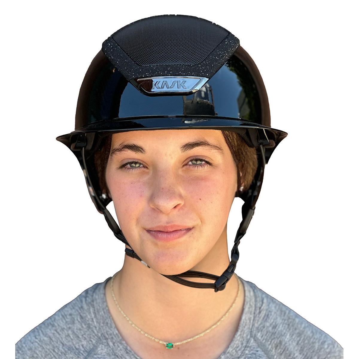 custom motorcycle helmet stars KASK Star Lady Custom Pure Shine Swarovski Frame Helmet Black / 6 3/4 (54cm)