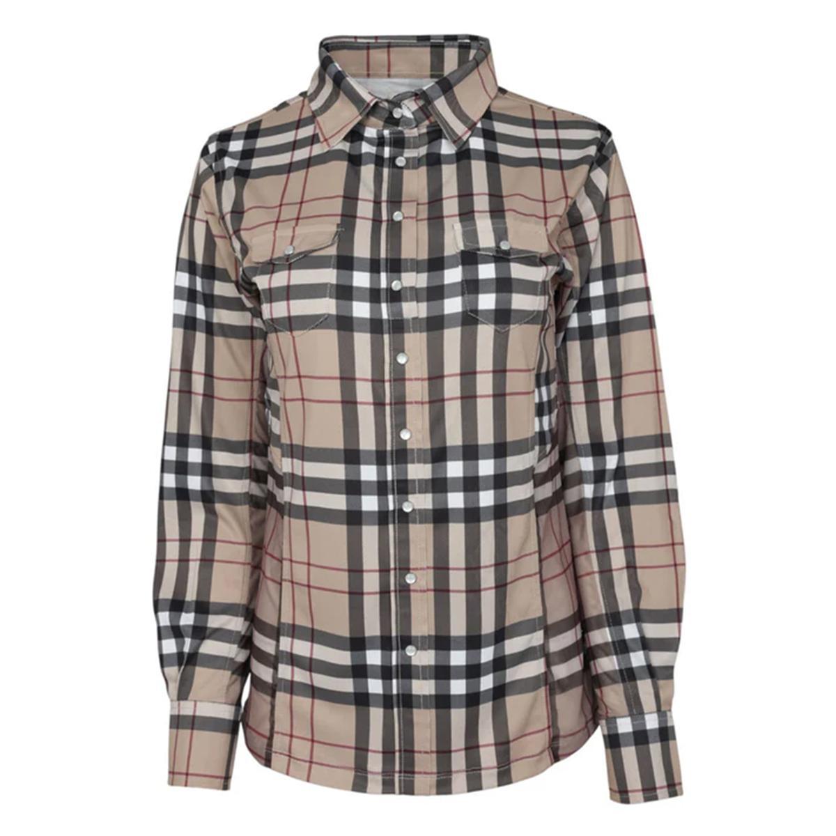 Dapplebay Women's Holiday Plaid Western Top