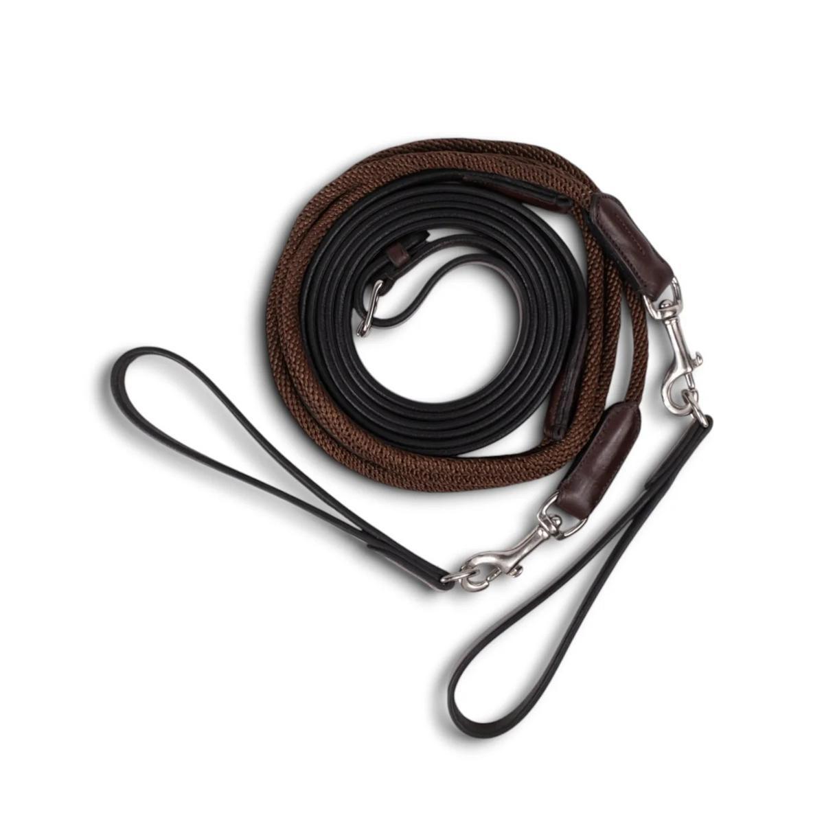 AJR Draw Rein With Leather & Cord