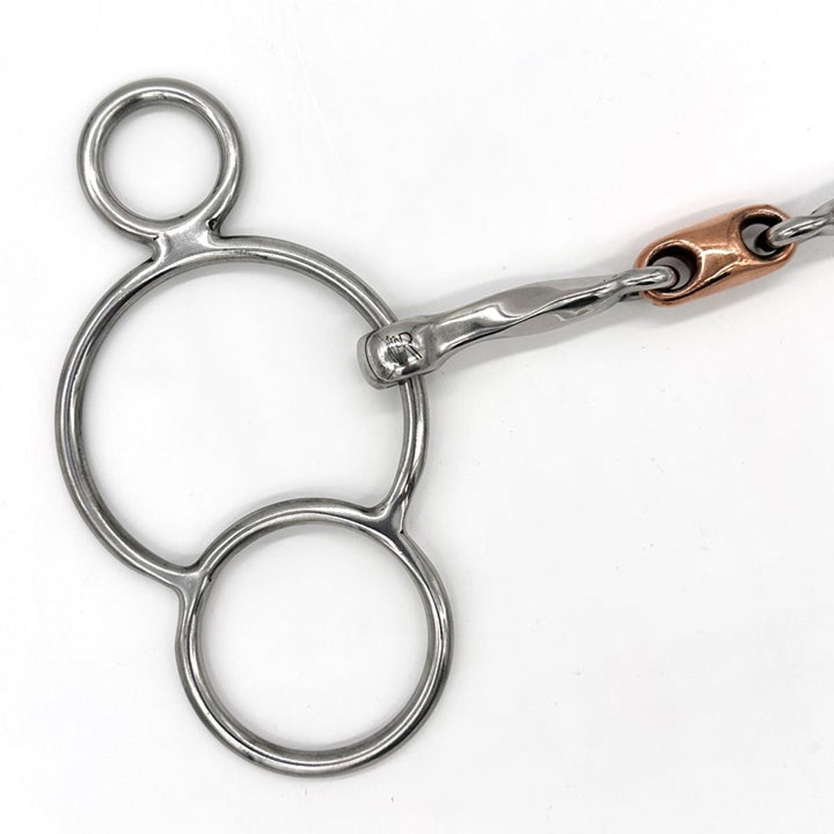 AJR Twisted 2 Ring Bit with Copper French Link Bit