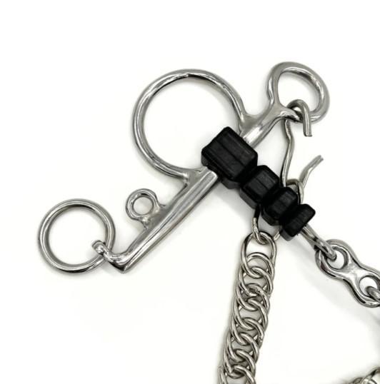 AJR Rubber Block French Link Pelham Bit