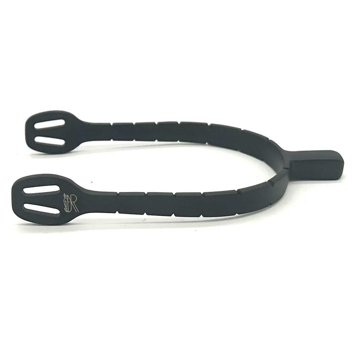 AJR Matte Black Square End Spurs (Block Design)