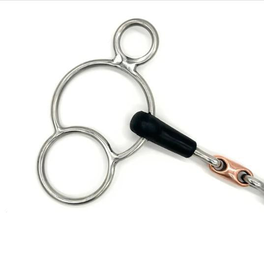 AJR Rubber Copper French Link 2 Ring Bit