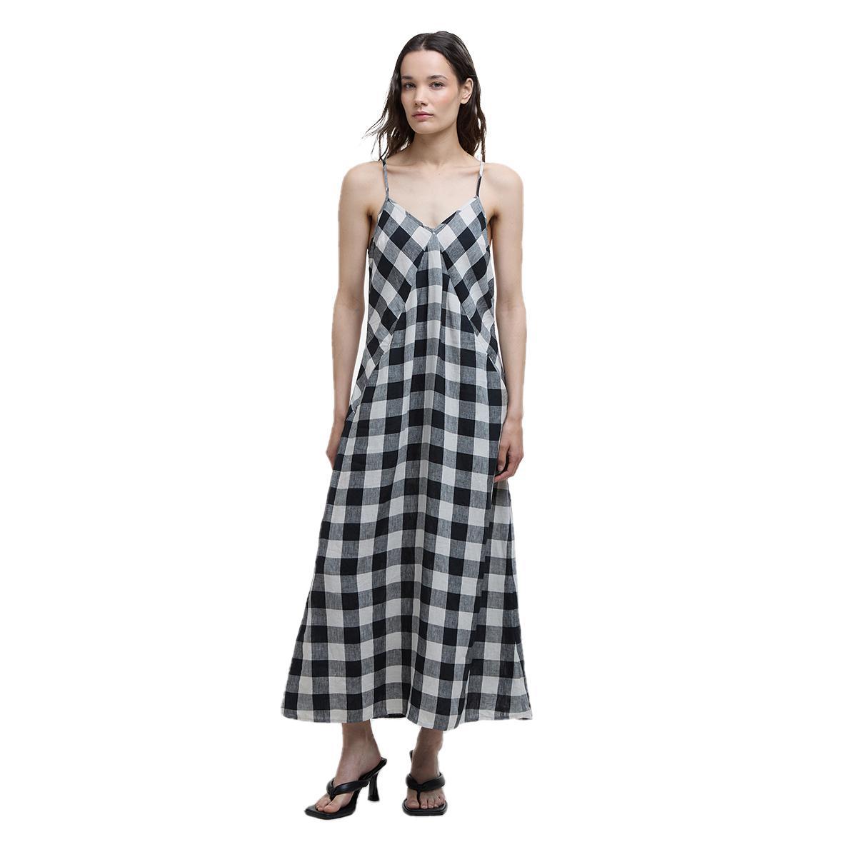 Barbour Maya Midi Dress Womens Ecru/Black Size: 16 Barbour Maya Midi Dress Womens Ecru/Black Size: 16