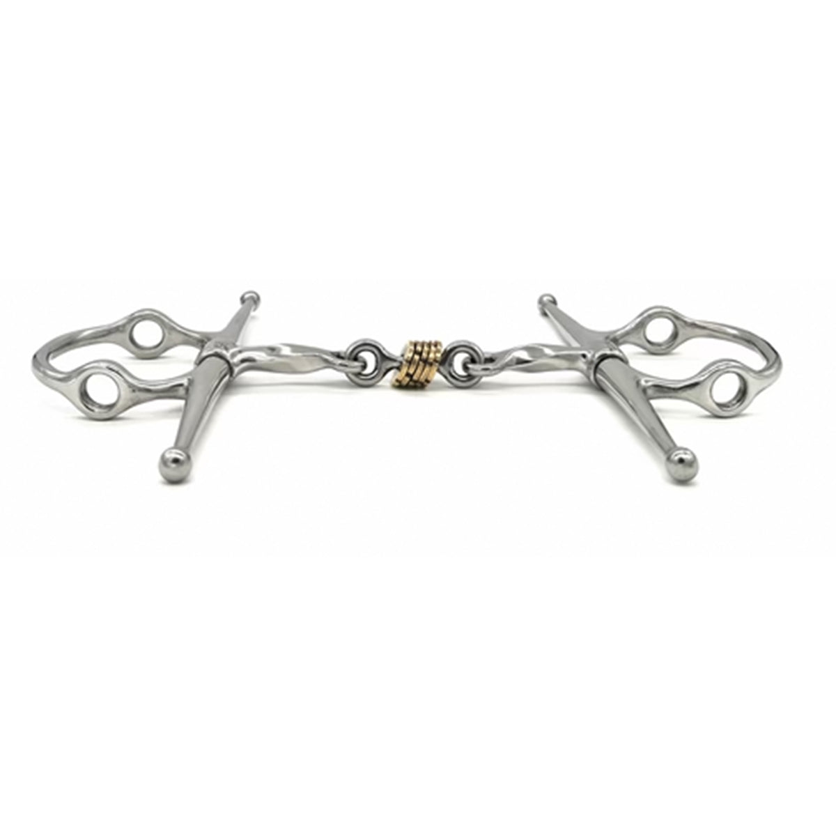 AJR Twisted Brass Disc Nelson Gag Bit