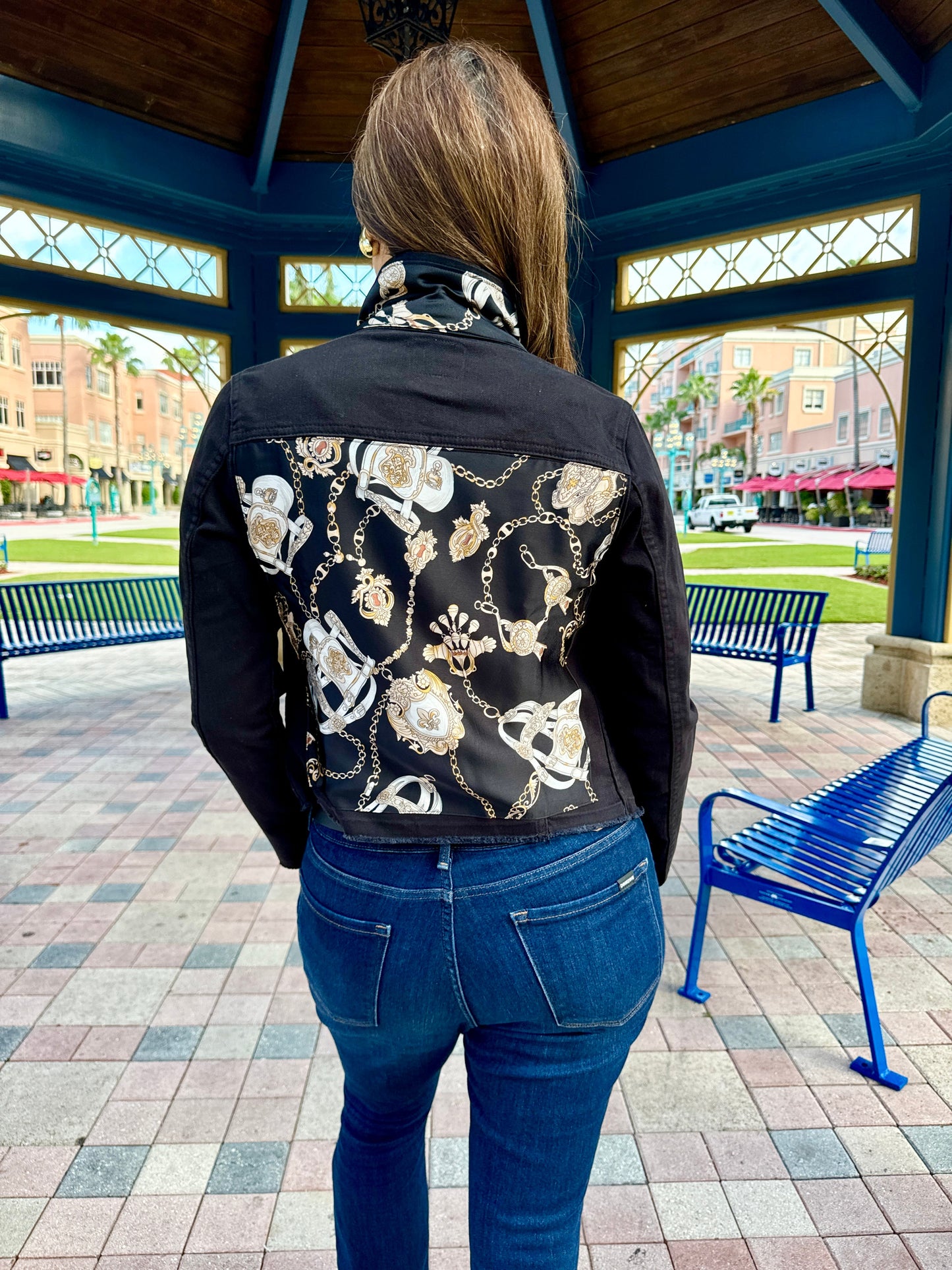 Stacy Bradley Design, The Black Denim Jacket - Black Stirrup