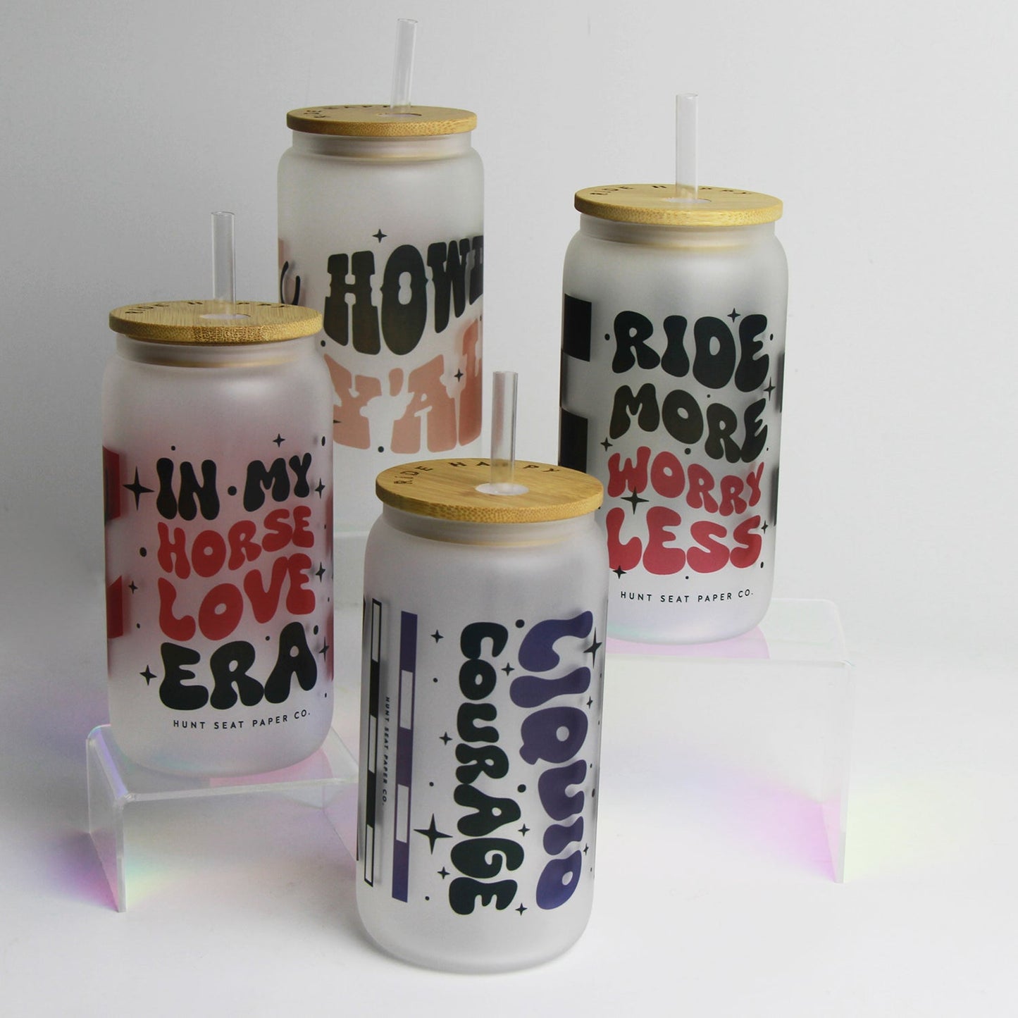 In My Horse Love Era Glass Tumbler with Bamboo Lid and Straw