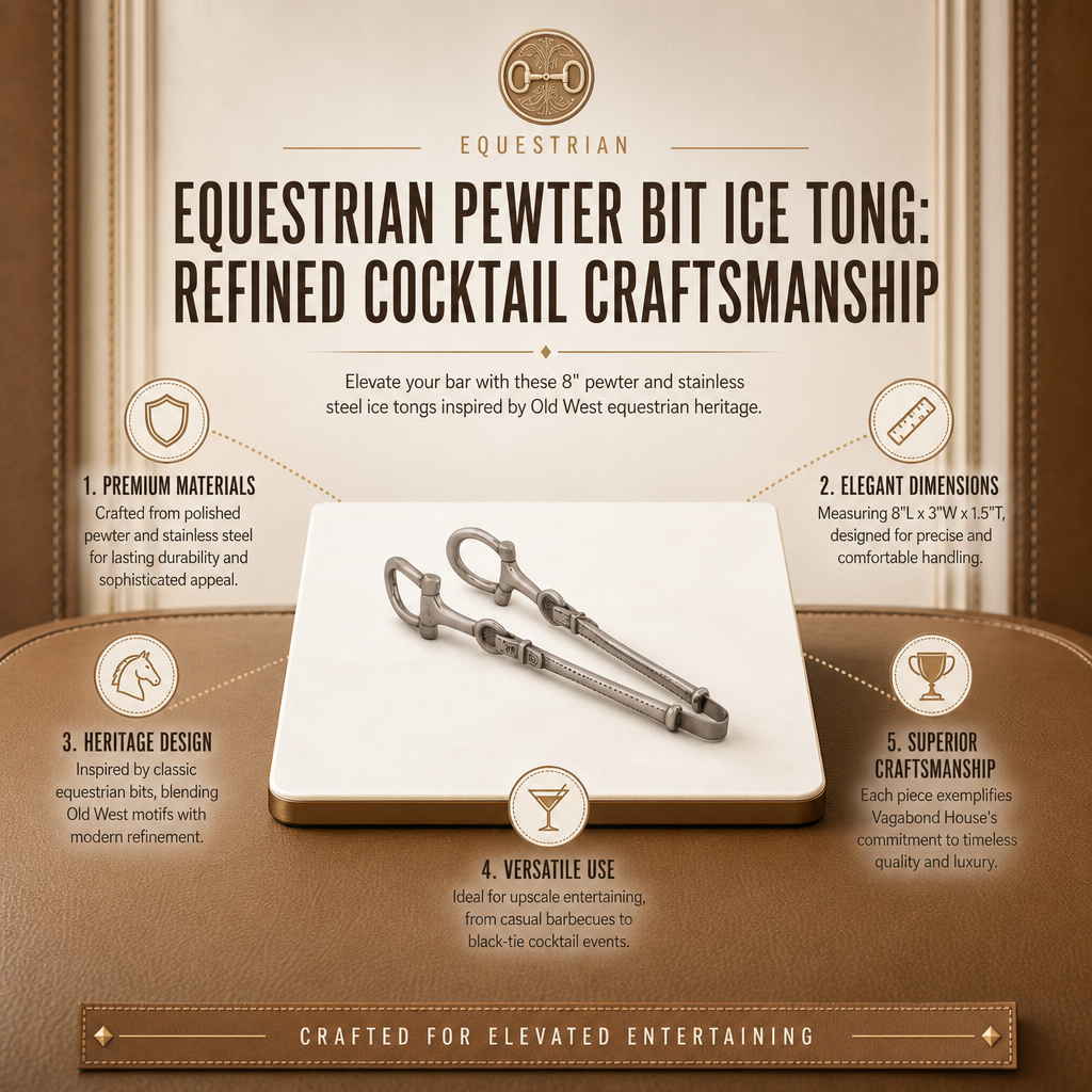 Vagabond House - Equestrian Pewter Bit Ice Tong
