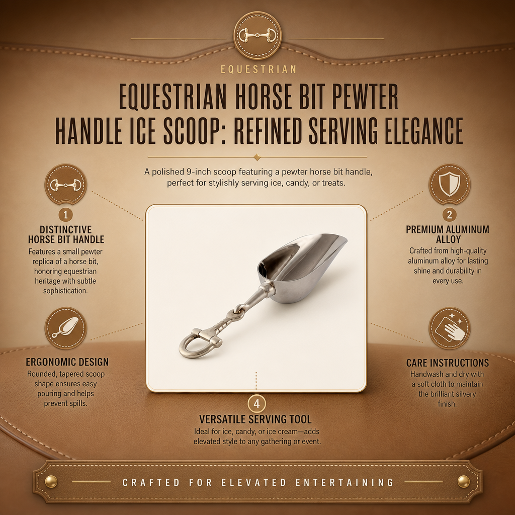 Vagabond House - Equestrian Horse Bit Pewter Handle Ice Scoop