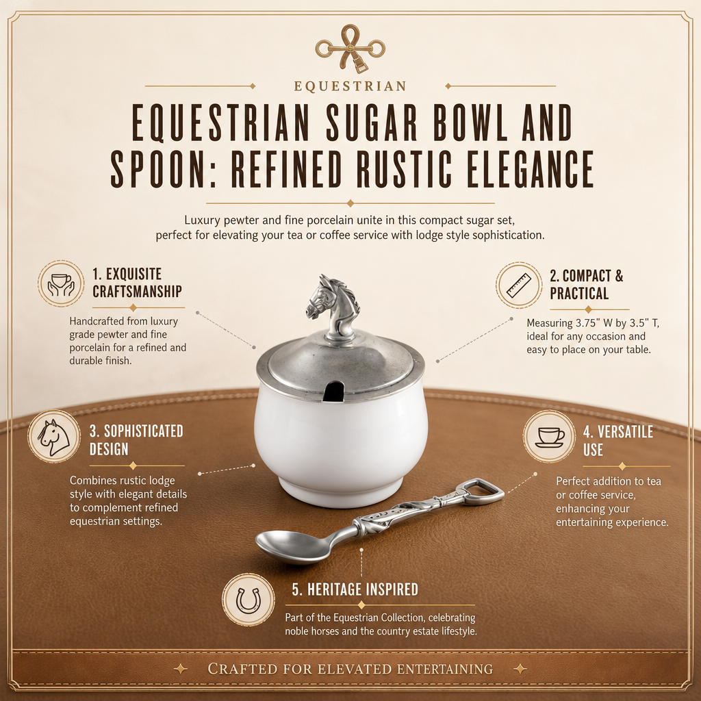 Vagabond House - Equestrian Sugar Bowl and Spoon