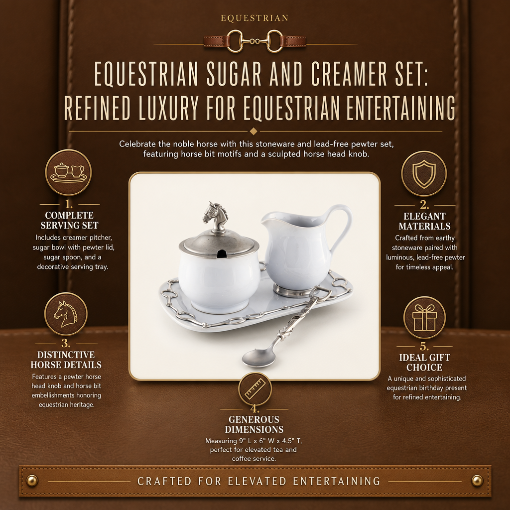 Vagabond House - Equestrian Sugar and Creamer Set