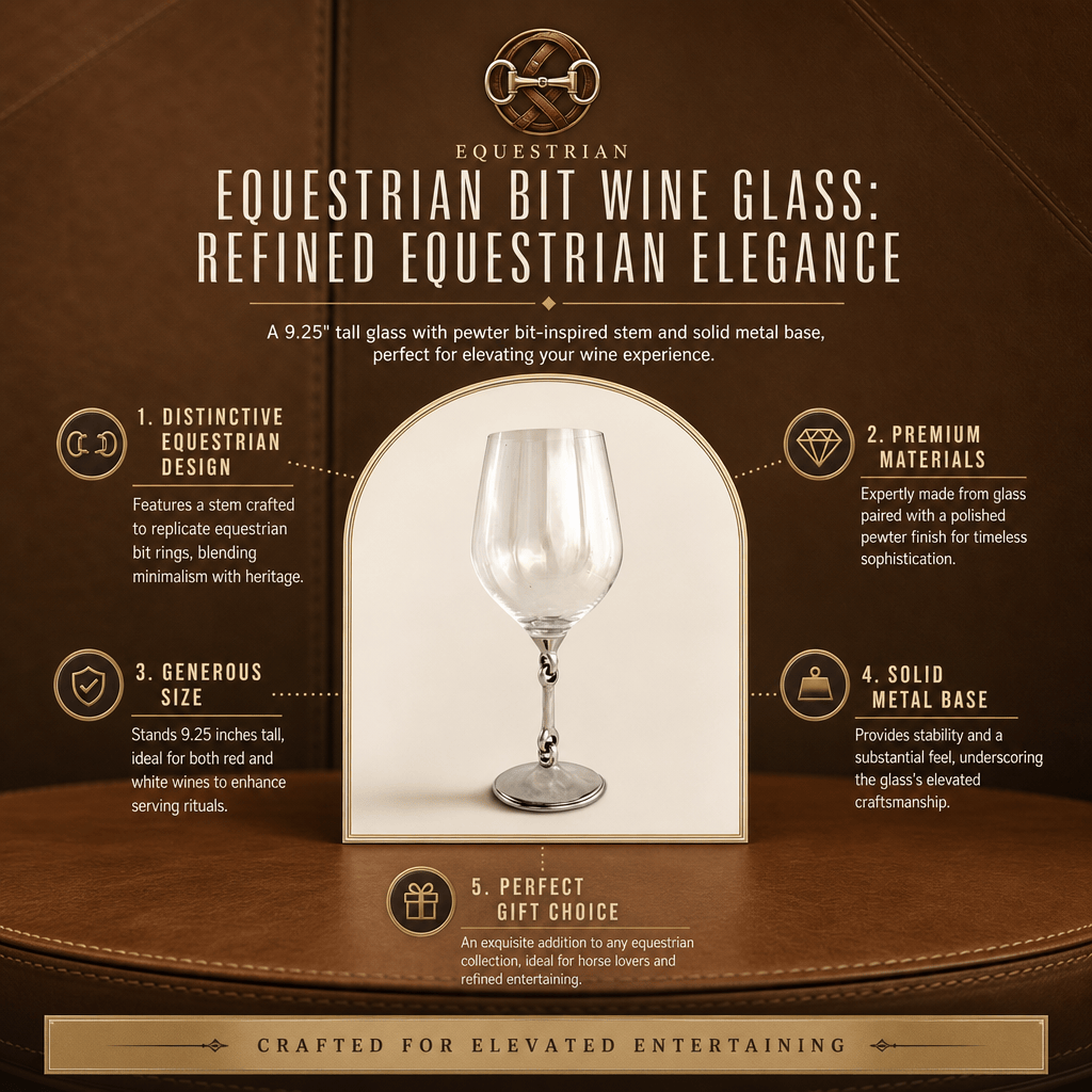 Vagabond House - Equestrian Bit Wine Glass