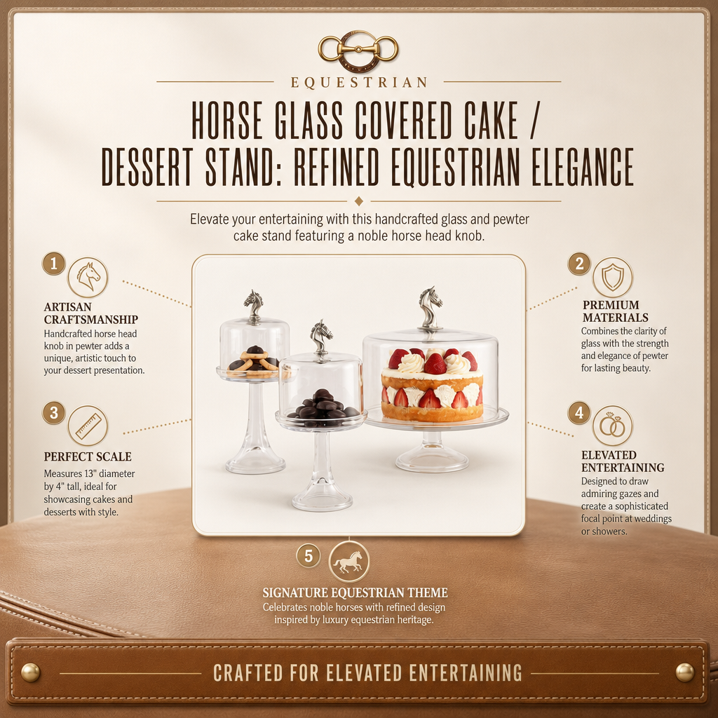 Vagabond House - Horse Glass Covered Cake / Dessert Stand