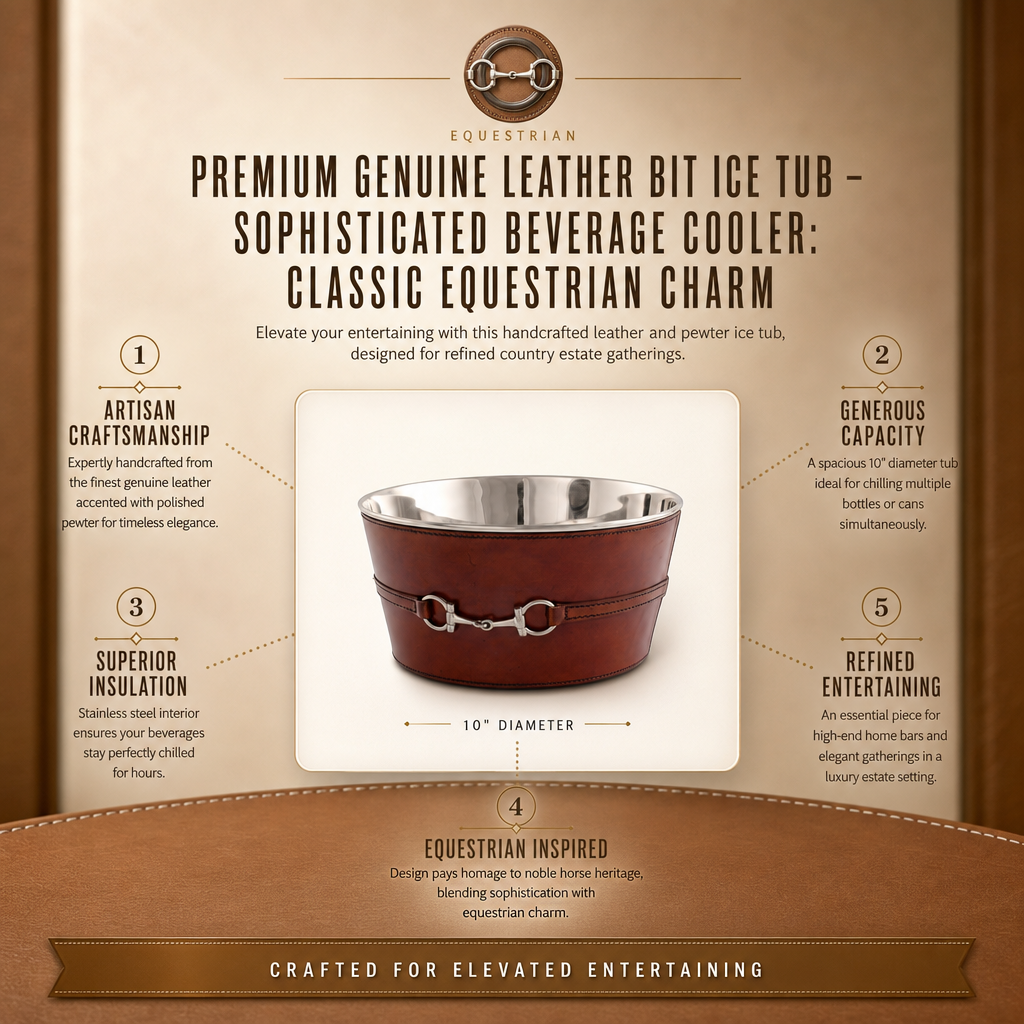 Vagabond House - Premium Genuine Leather Bit Ice Tub – Sophisticated Beverage Cooler