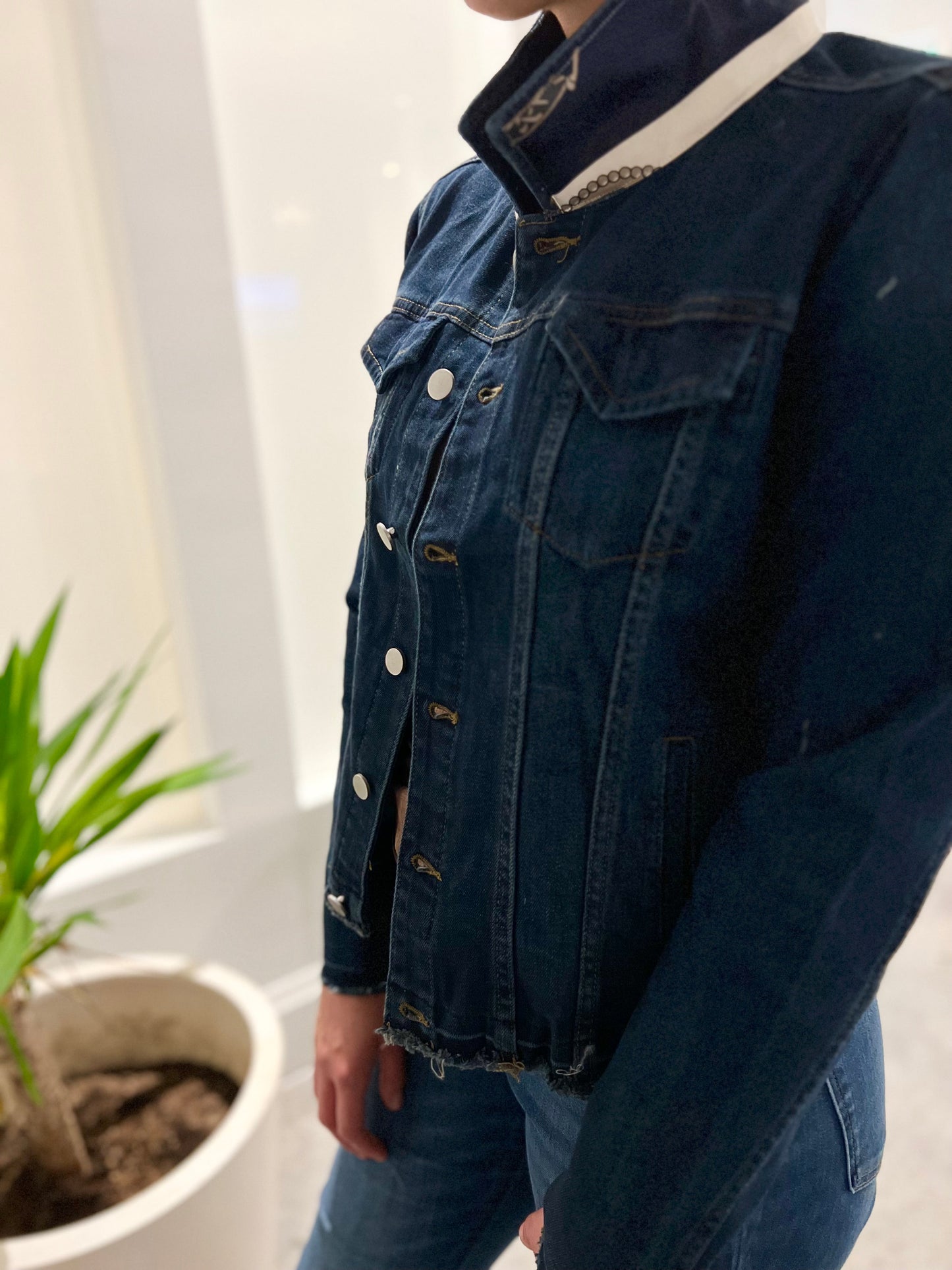 Stacy Bradley Design, The Dark Denim Jacket - Navy Bit