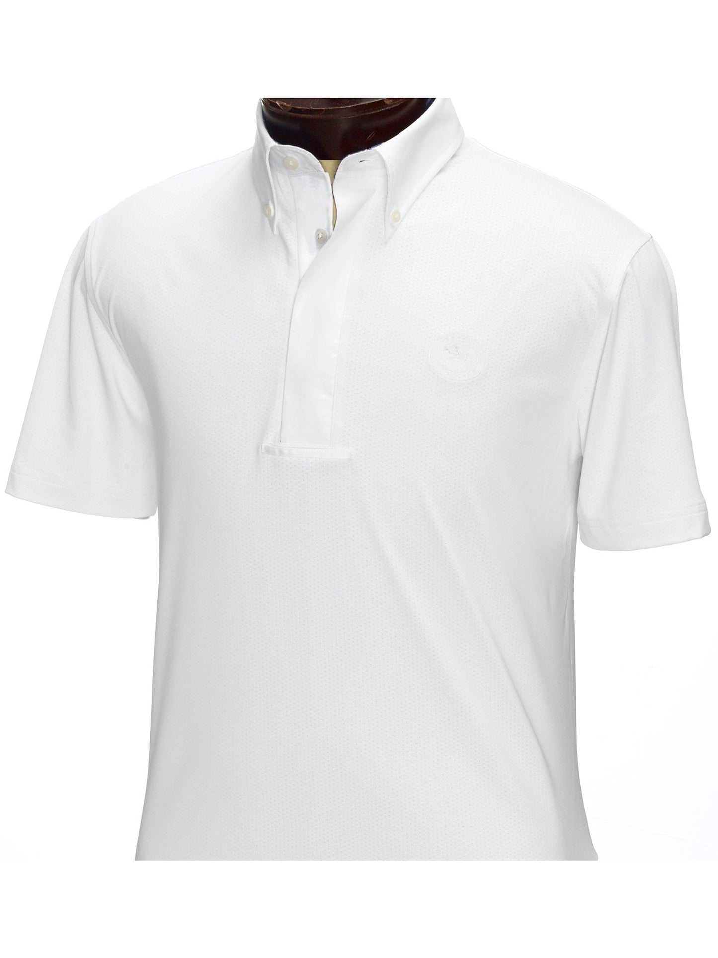 Essex Classics Men's White Talent Yarn Short Sleeve Show Shirt