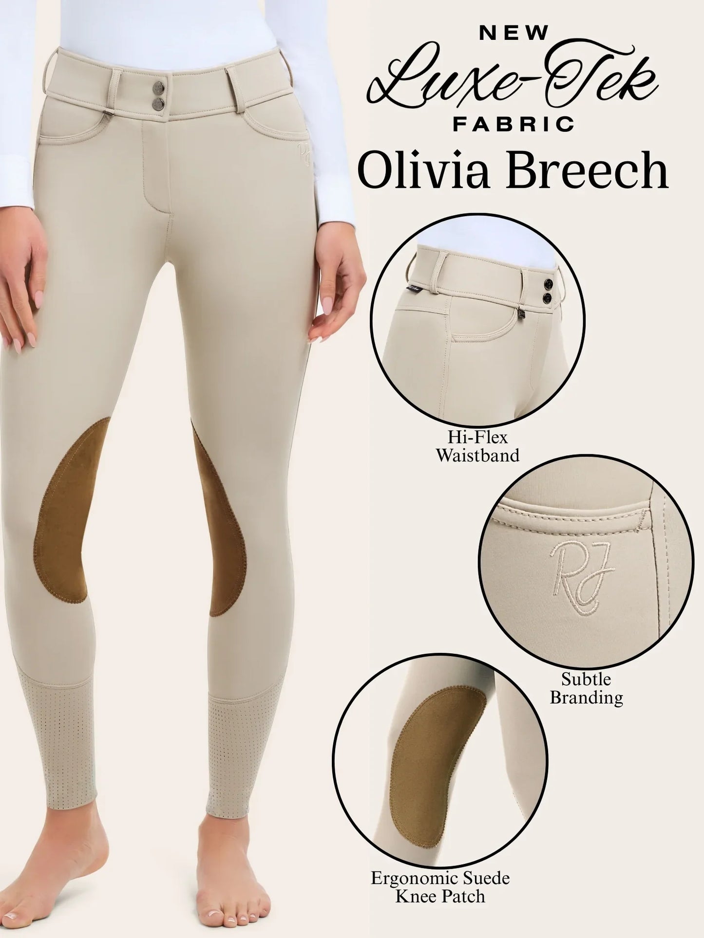 RJ Classics Women's Olivia Luxe-Tek Knee Patch Breeches