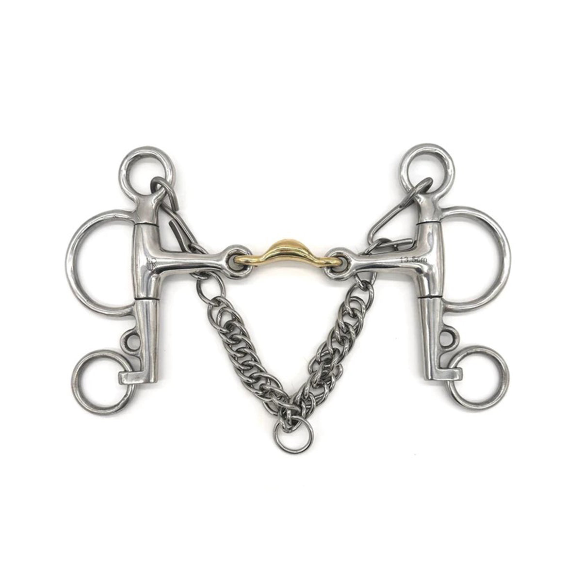 AJR Double Jointed Brass Quarter Moon Pelham Bit