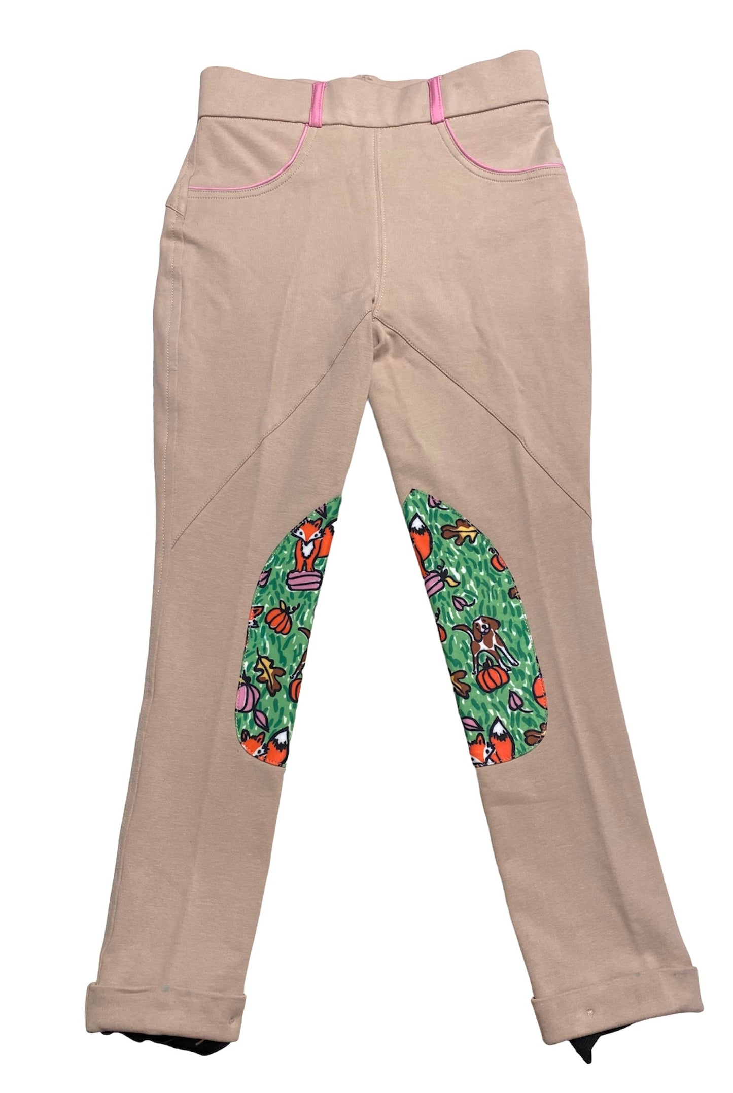 Girls Schooling Jodphurs Tan Fox