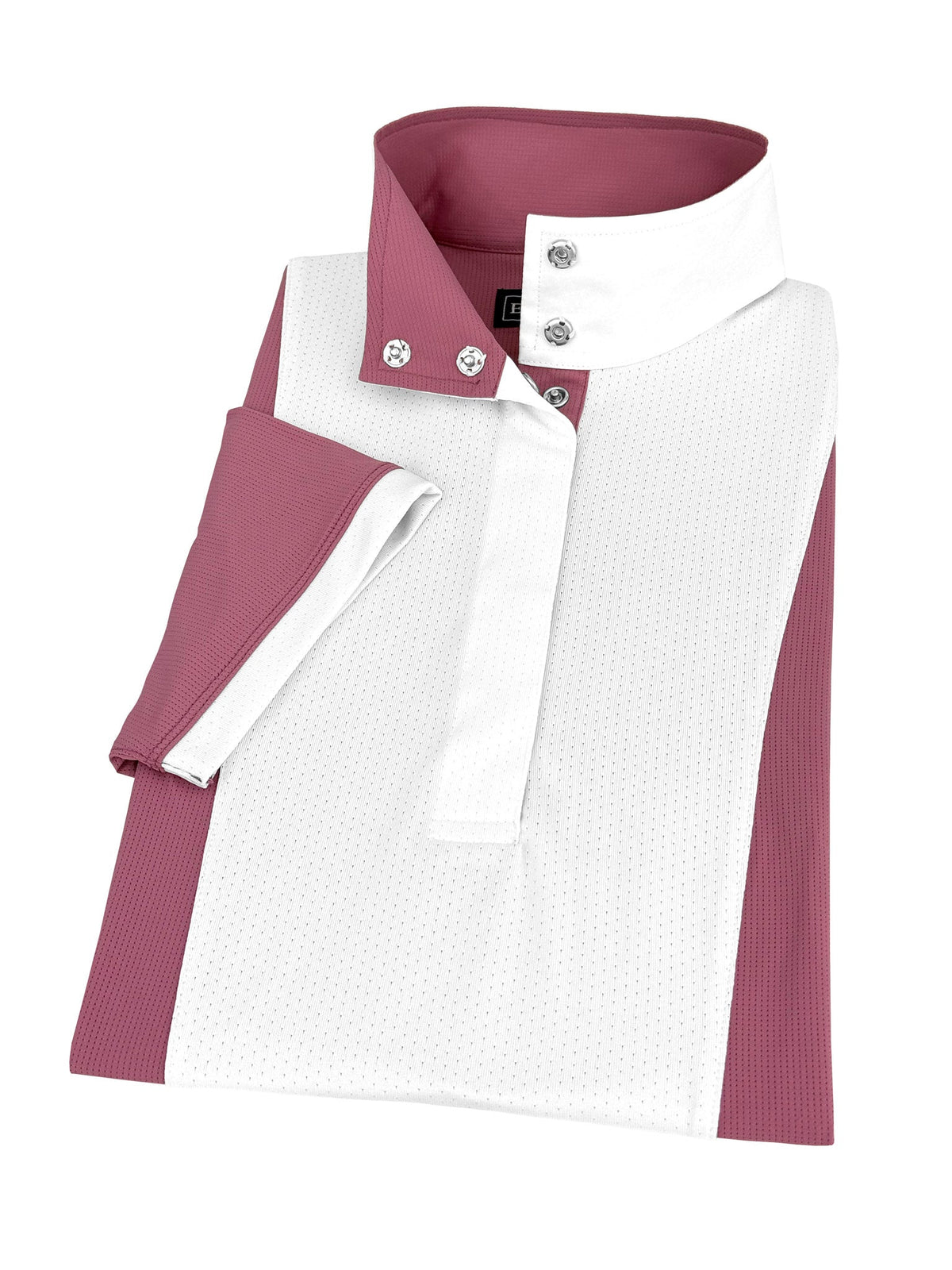 Essex Classics Girls "Luna II" Dark Pink Self-Trim Short Sleeve Performance Show Shirt