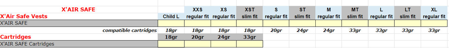 Freejump X Air Safe Cartridges