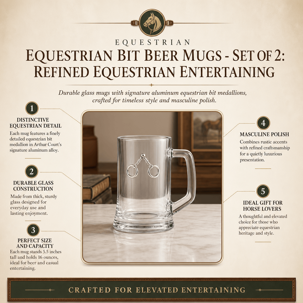 Arthur Court Designs - Equestrian Bit Beer Mugs - Set of 2