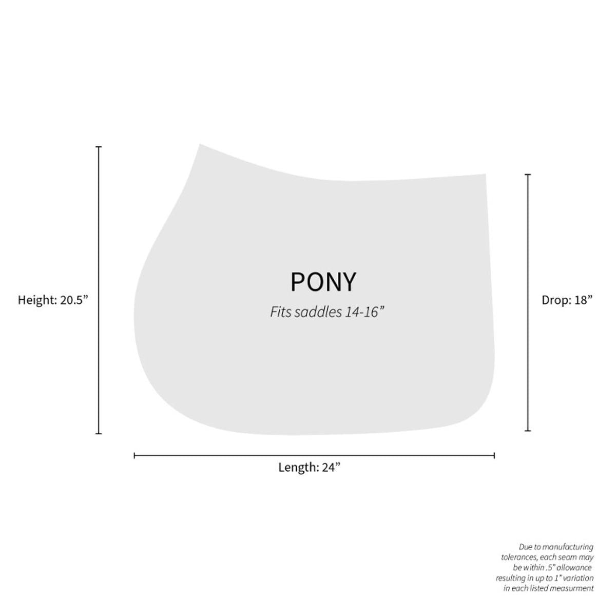 Dapplebay Equestrian Toile Pony Saddle Pad