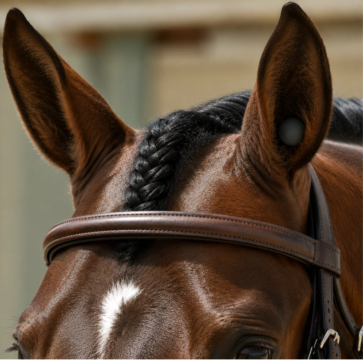 ACE Equestrian Pro4mance Com4rt Fit Ear Plugs-Black-Horse Model View