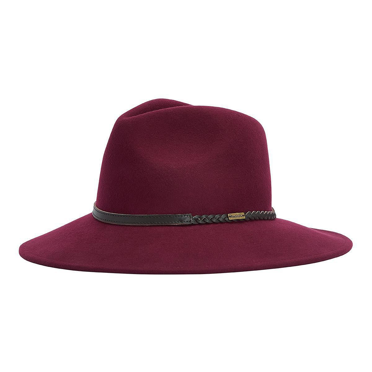 Barbour Tack Fedora, Cabernet, Side View